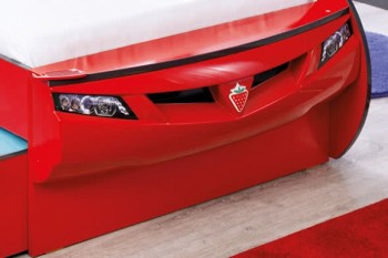 CARBED Кровать-машина Coupe с выдвижной кроватью Red 20.03.1306.00 в Новоцелинном - novocelinnoe.mebel54.com | фото