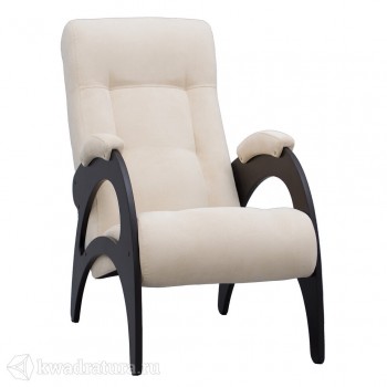 Кресло для отдыха Неаполь Модель 9 без лозы (Венге-эмаль/Ткань Ваниль Verona Vanilla) в Новоцелинном - novocelinnoe.mebel54.com | фото