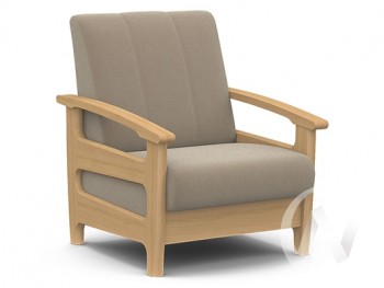 Кресло для отдыха Омега (бук лак/CATANIA LATTE) в Новоцелинном - novocelinnoe.mebel54.com | фото