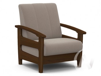 Кресло для отдыха Омега (орех лак/CATANIA COCOA) в Новоцелинном - novocelinnoe.mebel54.com | фото