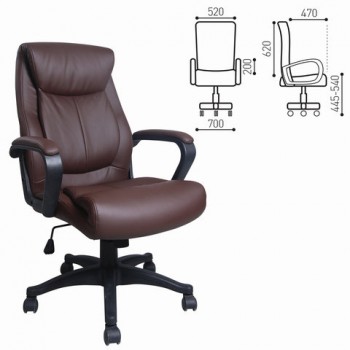 Кресло офисное BRABIX Enter EX-511 (коричневый) в Новоцелинном - novocelinnoe.mebel54.com | фото
