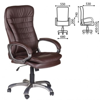 Кресло офисное BRABIX Omega EX-589 (коричневое) в Новоцелинном - novocelinnoe.mebel54.com | фото