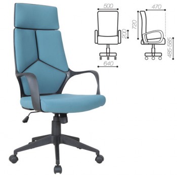 Кресло офисное BRABIX Prime EX-515 (голубая ткань) в Новоцелинном - novocelinnoe.mebel54.com | фото