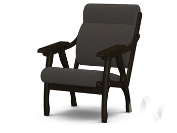 Кресло Вега-10 (венге лак/ULTRA GRAFIT) в Новоцелинном - novocelinnoe.mebel54.com | фото