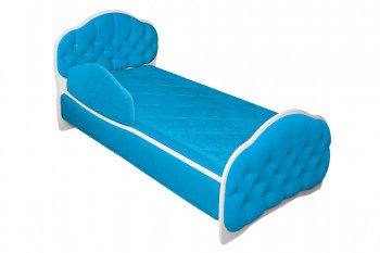 Кровать 170 Гармония 84 Ярко-голубой (мягкий бортик) в Новоцелинном - novocelinnoe.mebel54.com | фото