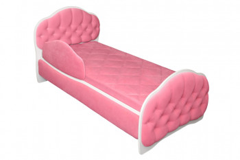 Кровать 170 Гармония 89 Розовый (мягкий бортик) в Новоцелинном - novocelinnoe.mebel54.com | фото