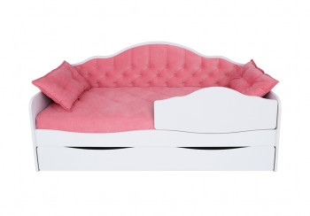 Кровать 180 серии Иллюзия Лайт 1 ящик 89 Розовый (подушки) в Новоцелинном - novocelinnoe.mebel54.com | фото