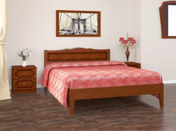 Кровать Карина-7 из массива сосны 900*2000 Орех в Новоцелинном - novocelinnoe.mebel54.com | фото