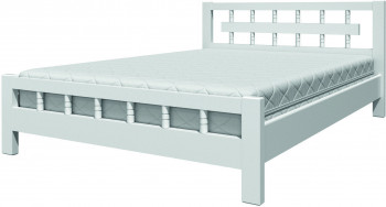 Кровать Натали-5 из массива сосны 900*2000 Белый античный в Новоцелинном - novocelinnoe.mebel54.com | фото