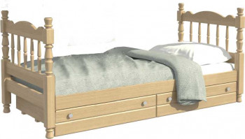 Кровать одинарная Аленка из массива сосны 800*1890 Сосна в Новоцелинном - novocelinnoe.mebel54.com | фото