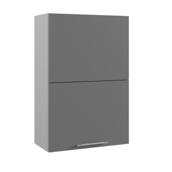 Ройс ПГПМ 600 Шкаф верхний Blum Aventos HF (Графит софт/корпус Серый) в Новоцелинном - novocelinnoe.mebel54.com | фото