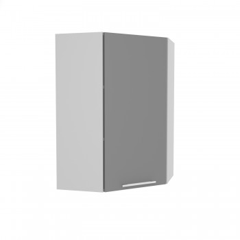 Ройс ВПУ 600 Шкаф верхний угловой высокий (Графит софт/корпус Серый) в Новоцелинном - novocelinnoe.mebel54.com | фото